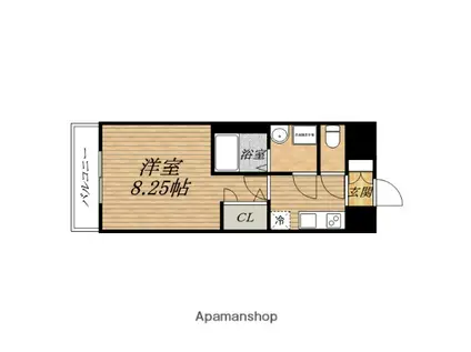 ADEN谷町(1K/7階)の間取り写真