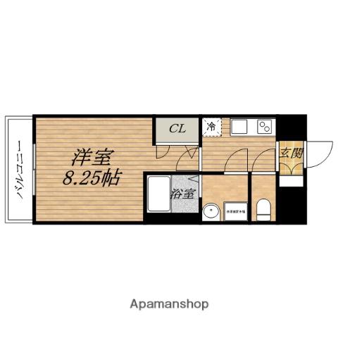 ADEN谷町(1K/7階)の間取り写真