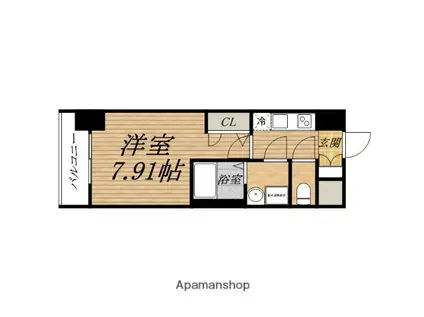 ADEN谷町(1K/7階)の間取り写真
