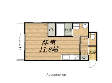 KDXレジデンス本町橋(ワンルーム/9階)の間取り写真