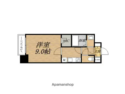 OPASGLAN TANIMACHI(1K/1階)の間取り写真