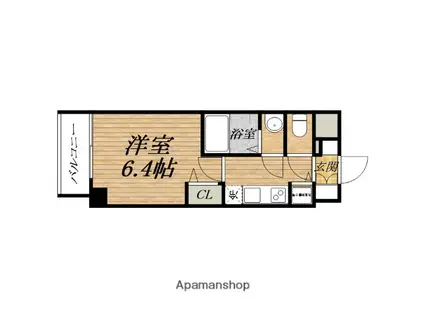 プレサンス谷町LIEBE(1K/6階)の間取り写真