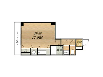 リーガル北心斎橋(ワンルーム/10階)の間取り写真