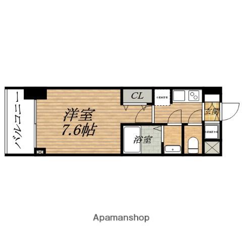 SAMTY本町橋ⅡMEDIUS(1K/2階)の間取り写真
