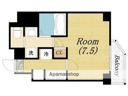 オリエンタル南堀江(1K/10階)の間取り写真