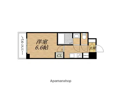 SERENITE谷四(1K/5階)の間取り写真