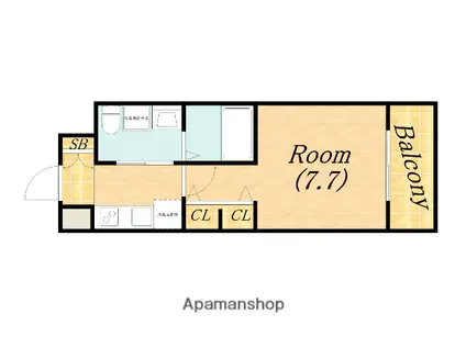アドバンス大阪ドーム前(1K/6階)の間取り写真