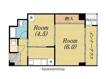 堀江テラス(2K/5階)の間取り写真