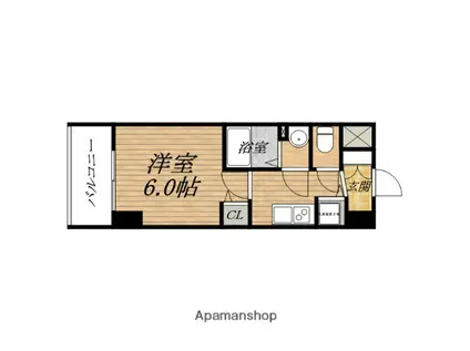 ララプレイス阿波座駅前フェリオ(1K/11階)の間取り写真