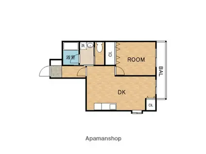 白百合グランドシャトー(1LDK/3階)の間取り写真