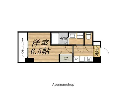 エスレジデンス阿波座ウエスト(1K/3階)の間取り写真