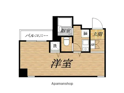 ディアコートセンバ(1K/5階)の間取り写真