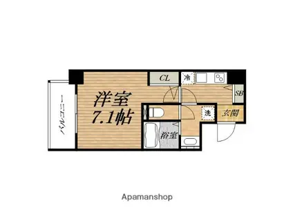 アドバンス上町台STADT(1K/10階)の間取り写真