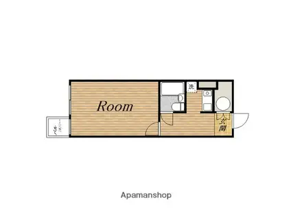 チサンマンション心斎橋(1K/6階)の間取り写真