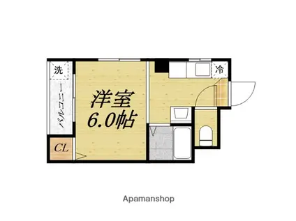 NSアーク天満橋(1K/1階)の間取り写真