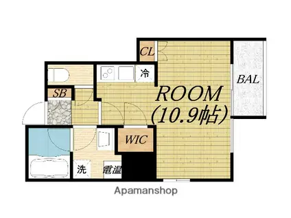 /樹樹ガーデン・アネックス(ワンルーム/7階)の間取り写真