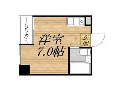 ラパンジール長堀(ワンルーム/1階)の間取り写真