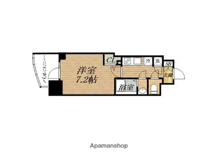 セレニテ本町東リアン(1K/11階)の間取り写真