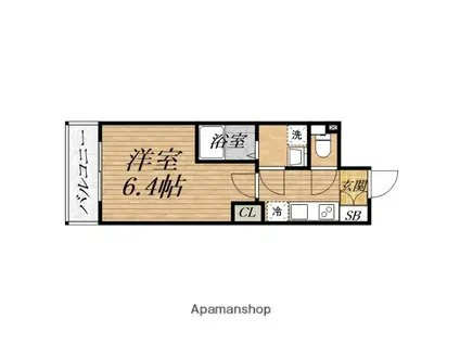 METROSA谷町六丁目ノース(1K/5階)の間取り写真
