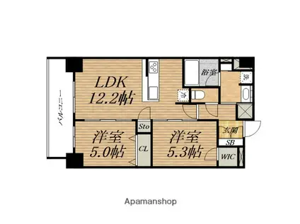 SEIWA PALACE OSAKAJOMINAMI(2LDK/8階)の間取り写真