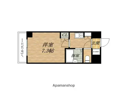 ADEN森之宮(1K/7階)の間取り写真