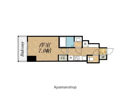 リヴェント森ノ宮(1K/11階)の間取り写真