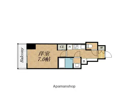 リヴェント森ノ宮(1K/8階)の間取り写真