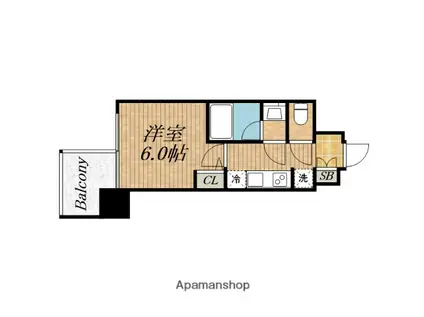 COMFORIA LIV大阪本町(1K/6階)の間取り写真