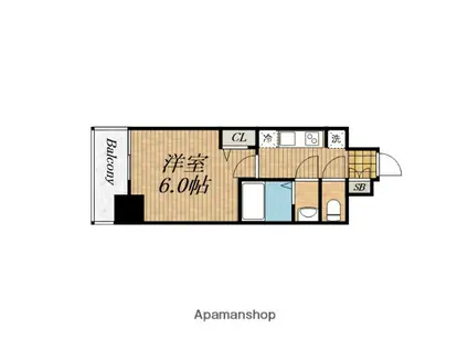 プレサンス九条グランデリーヴ(1K/9階)の間取り写真