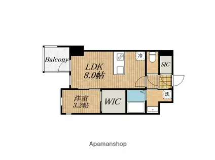セレニテ東梅田アリエ(1LDK/11階)の間取り写真