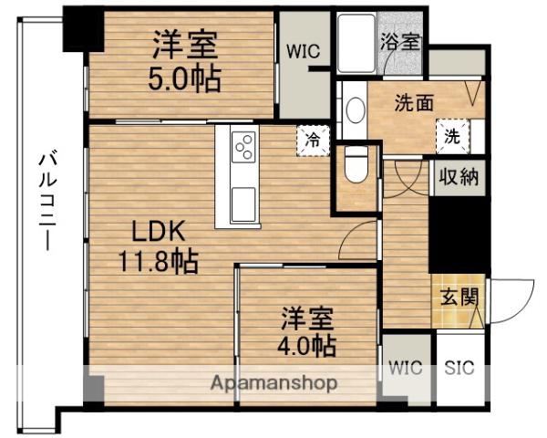 エスレジデンス松屋町ASENCE(2LDK/9階)の間取り写真