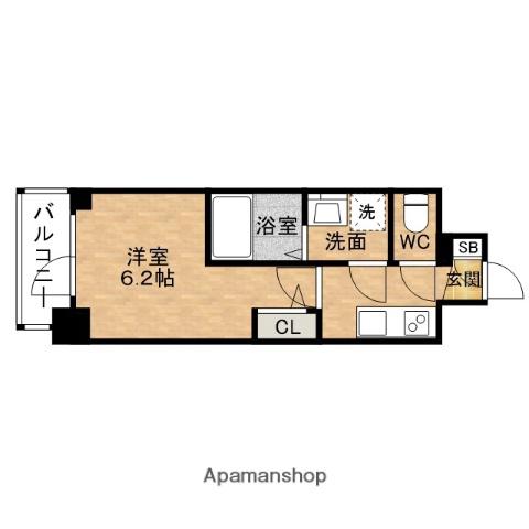 ESLEAD大阪NEXUS(1K/8階)の間取り写真