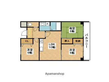 ヴェルドミール(3LDK/3階)の間取り写真