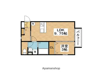 クラインガルテン(1LDK/1階)の間取り写真