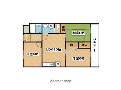アンセスター91(3LDK/2階)の間取り写真