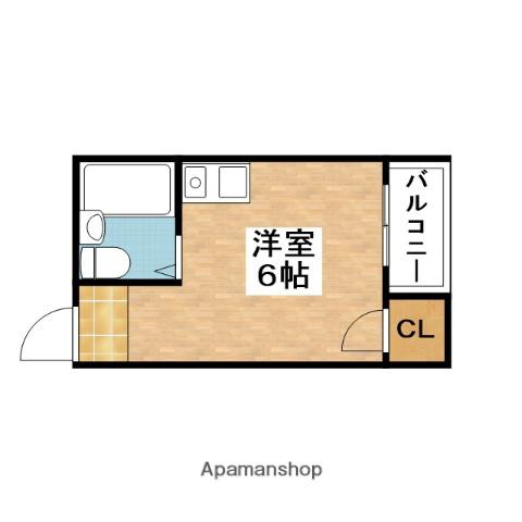 清和ハイツ(ワンルーム/2階)の間取り写真