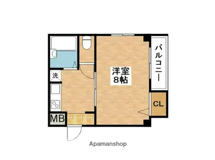 アンフィニー5(1K/2階)の間取り写真