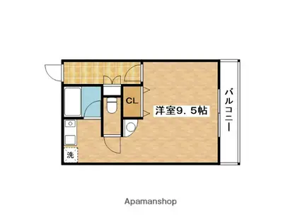 イータフラッツ(1K/3階)の間取り写真