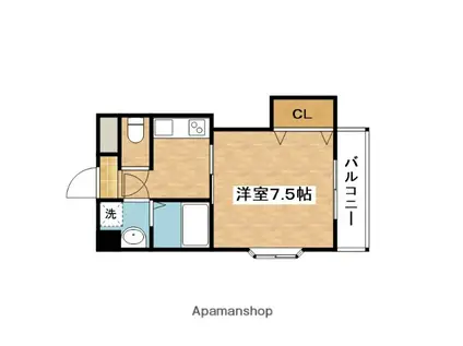 モアメゾンⅢ(1K/5階)の間取り写真
