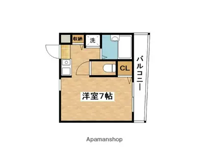 アルビヨン千里丘(ワンルーム/2階)の間取り写真