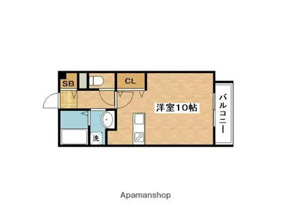 サンハイツ一番館(ワンルーム/2階)の間取り写真