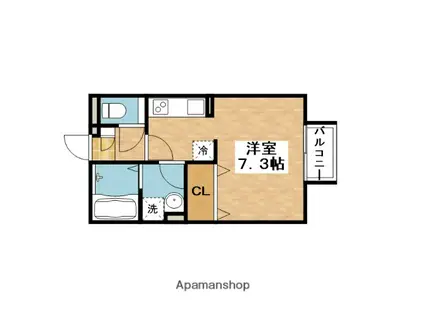 コロデカーサ(1K/2階)の間取り写真