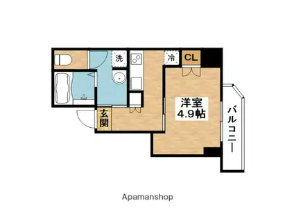 サーフアイランドサンセバスチャン(1K/8階)の間取り写真