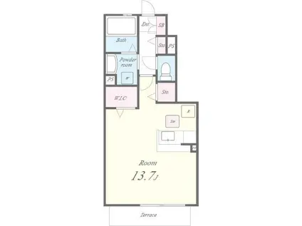 ウォーム要(ワンルーム/1階)の間取り写真