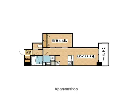 リビオメゾン新大阪(1LDK/8階)の間取り写真