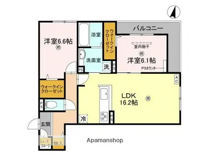 CASA.FILANTE V(2LDK/3階)の間取り写真