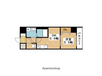 セリエ東淀川(1DK/7階)の間取り写真