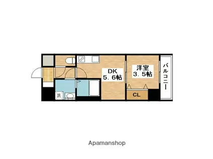 セリエ東淀川(1DK/5階)の間取り写真