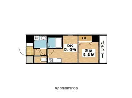 セリエ東淀川(1DK/5階)の間取り写真