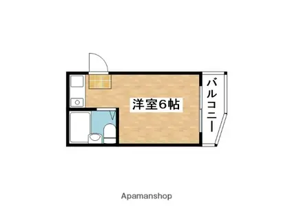 フェリス山手(ワンルーム/2階)の間取り写真